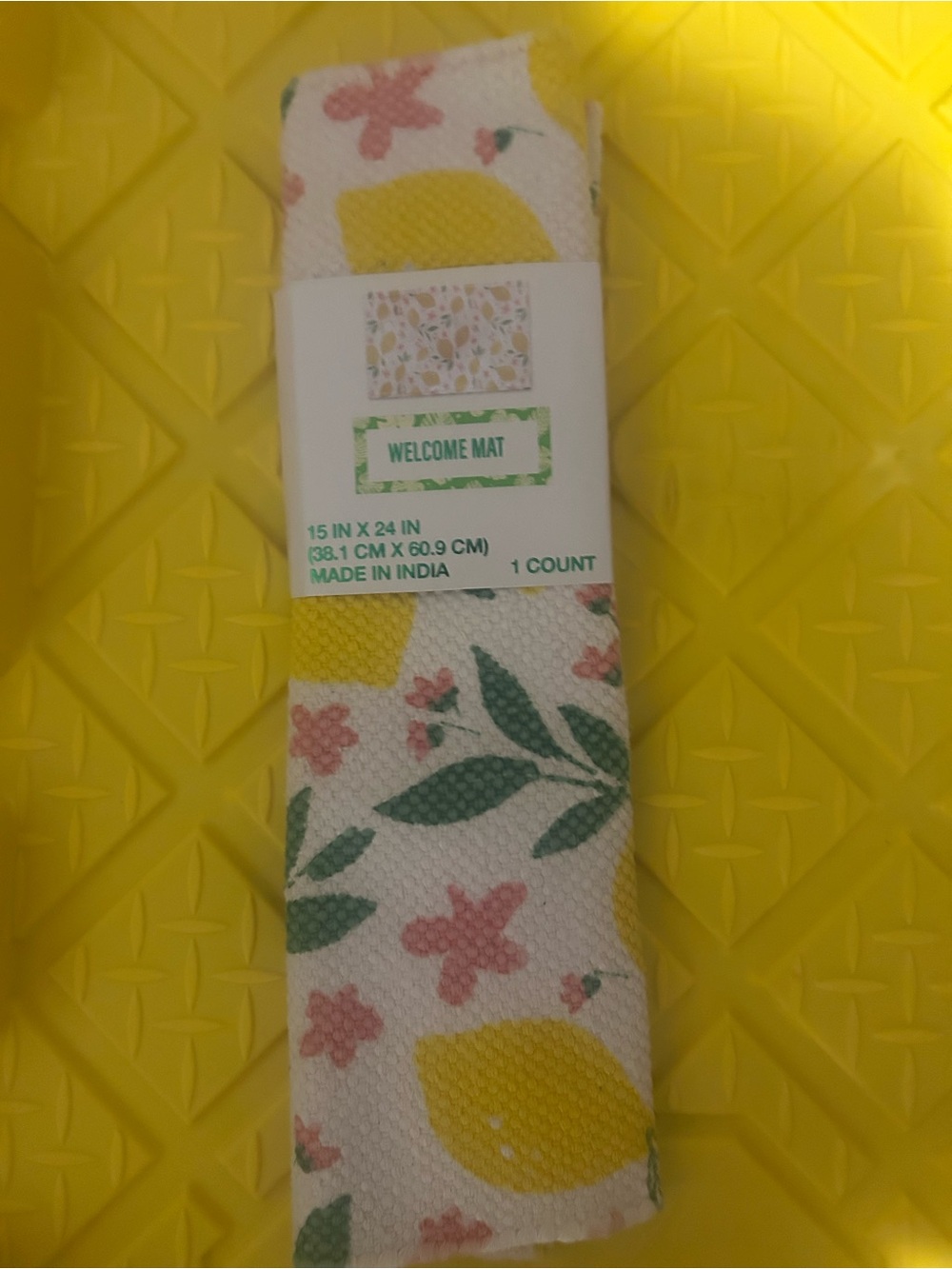 Lemon & Floral Print Rug